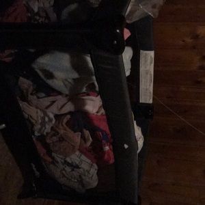 Baby crib new just been putting baby clothes in